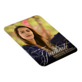 Kalligrafie Abschluss Ankündigung Foto Magnet (Rechte Seite)