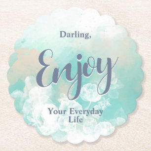 Kalligrafie Abstrakt Moderne Türkisfamilie Runde Untersetzer