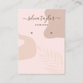 Kalligrafie-abstrakte Ohrring-Grafikkarte Visitenkarte