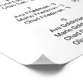 Kalligrafie - Alphabetische Seetabelle Poster (Ecke)