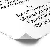 Kalligrafie - Alphabetische Seetabelle Poster (Ecke)