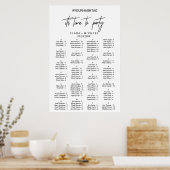 Kalligrafie - Alphabetische Seetabelle Poster (Küche)