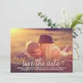 Kalligrafie-Ankündigung Datum freihalten Save The Date (Stehend Vorderseite)