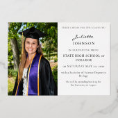 Kalligrafie - Ankündigung des Graduate-Fotos (Rückseite)