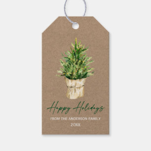 Kalligrafie Aquarell Minimalistisch Kraft Geschenkanhänger