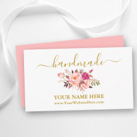 Kalligrafie Aquarell Rosa Blütenfarben Handmade Go