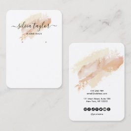 Kalligrafie Art Ohrring-Display-Karte beige Visitenkarte