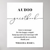 Kalligrafie Audio Guestbook | Telefonbuch Poster (Vorne)