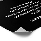 Kalligrafie Audio Guestbook | Telefonbuch Poster (Ecke)