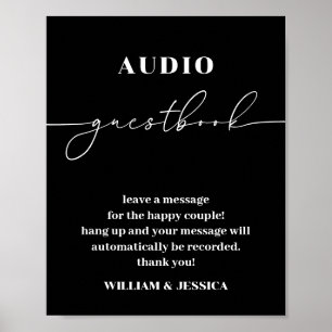 Kalligrafie Audio Guestbook   Telefonbuch Poster
