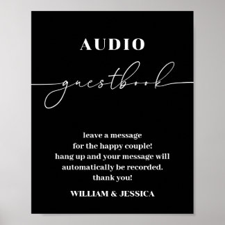 Kalligrafie Audio Guestbook | Telefonbuch Poster