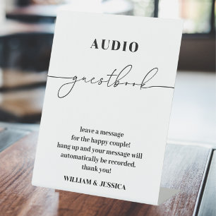 Kalligrafie Audio Guestbook   Telefonbuch Sockelschild