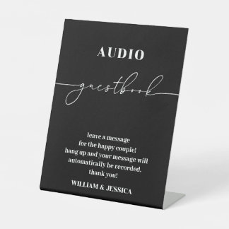 Kalligrafie Audio Guestbook | Telefonbuch Sockelschild