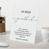 Kalligrafie Audio Guestbook | Telefonbuch Sockelschild (In SItu)