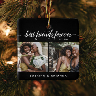 Kalligrafie beste Freundinnen für immer 4 Fotocoll Keramikornament