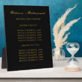 Kalligrafie Black & Gold Business Pricing/Service Fotoplatte (Seite)