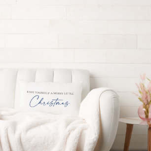Kalligrafie Blue Ink Pen Minimalistische Weihnacht Lendenkissen
