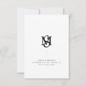 Kalligrafie Boho Bogen Foto Hochzeitsmonogramm Save The Date (Rückseite)