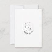 Kalligrafie Boho Torbogen Foto Hochzeitsmonogramm Save The Date (Rückseite)