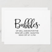 Kalligrafie | "Bubbles" Benutzerdefiniertes Absend Einladung (Vorne/Hinten)