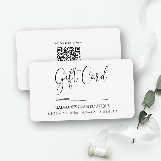 Kalligrafie Business QR Code Kleine Geschenkkarte Mitteilungskarte