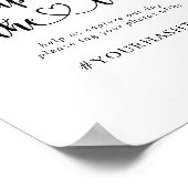 Kalligrafie Capture the Liebe Hashtag Sign Poster (Ecke)