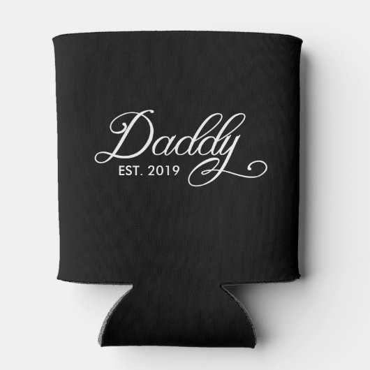 Kalligrafie Daddy Year etabliert Dosenkühler (Rückseite)