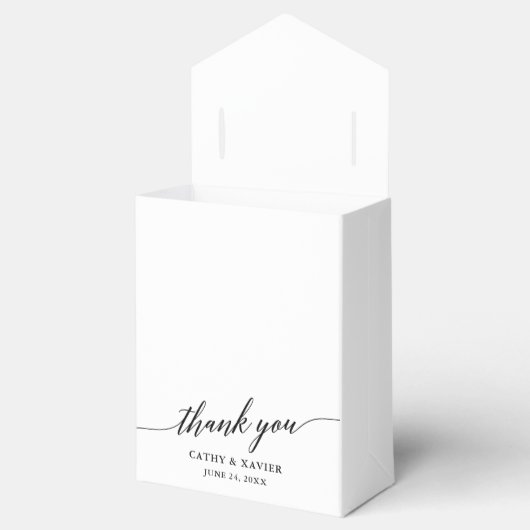 Kalligrafie Danke, dass du Mongram hochgehabt hast Geschenkschachtel (Geöffnet)