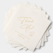 Kalligrafie Danke Herz V2 ID771 Servietten Mit Folie (Insitu (Gestapelt))