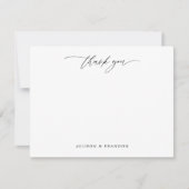 Kalligrafie Danke Personalisiert Stationery Mitteilungskarte (Vorderseite)