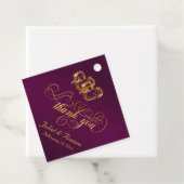 Kalligrafie der verknüpften Herzen - Lila/Gold Geschenkanhänger (Beispiel)