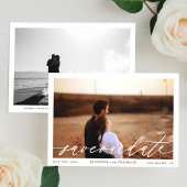 Kalligrafie des gerahmten QR-Fotos Save The Date