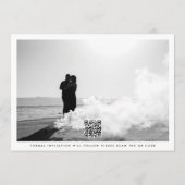 Kalligrafie des gerahmten QR-Fotos Save The Date (Rückseite)