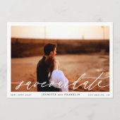 Kalligrafie des gerahmten QR-Fotos Save The Date (Vorderseite)