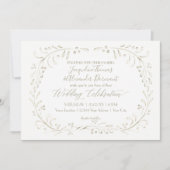 Kalligrafie des Kieferbodens Moderne einfache Wass Einladung (Vorderseite)