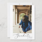 Kalligrafie des modernen Minimalistischen Abschlus Ankündigung (Rückseite)