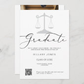 Kalligrafie des modernen Minimalistischen Abschlus Ankündigung (Vorne/Hinten)