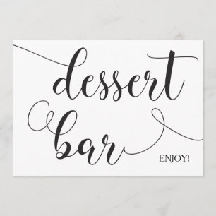 Kalligrafie Dessertbar Hochzeitsschild Karte