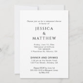 Kalligrafie Ein Tag weg Foto Probe Dinner Einladung (Rückseite)