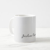 Kalligrafie Einfach Grau Professioneller Name Kaffeetasse (Vorderseite Links)