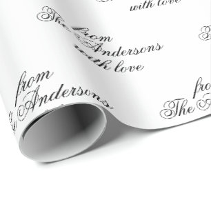 Kalligrafie Einfach Modern Elegant Maßgeschneidert Geschenkpapier
