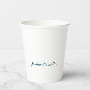 Kalligrafie Einfach Schlicht Professionell Name Pappbecher