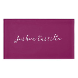 Kalligrafie Einfach Wein Farbe Professionell Namenschild