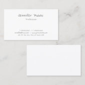 Kalligrafie Einfache Berufliche Elegant-Vorlage Visitenkarte (Vorne/Hinten)