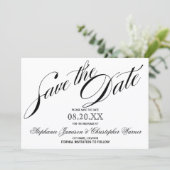 Kalligrafie Elegance Script Save the Date (Stehend Vorderseite)