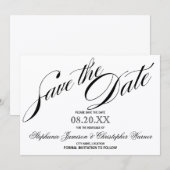 Kalligrafie Elegance Script Save the Date (Vorne/Hinten)