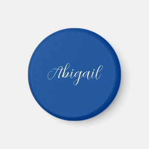 Kalligrafie Elegant Blau Weiß Schlicht Einfacher N Magnet