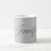 Kalligrafie Elegant Bold Retro Gray Dein Name Kaffeetasse (Mittel)