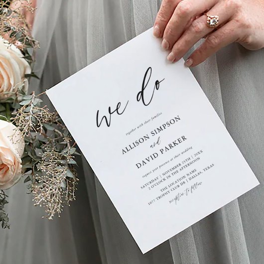 Kalligrafie Elegant, das wir Hochzeit machen Einladung