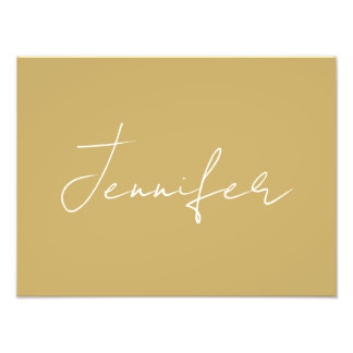 Kalligrafie Elegant Gold Farbe Schlicht Einfacher  Fotodruck